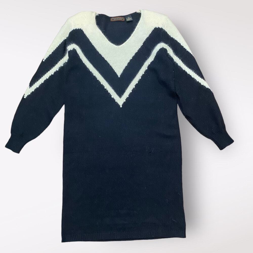 Yarnworks Petite Vintage Lambswool Pearl Sweater‎ Dress Size L